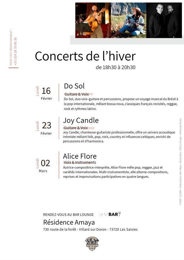 Soirées artistes Amaya_Les Saisies