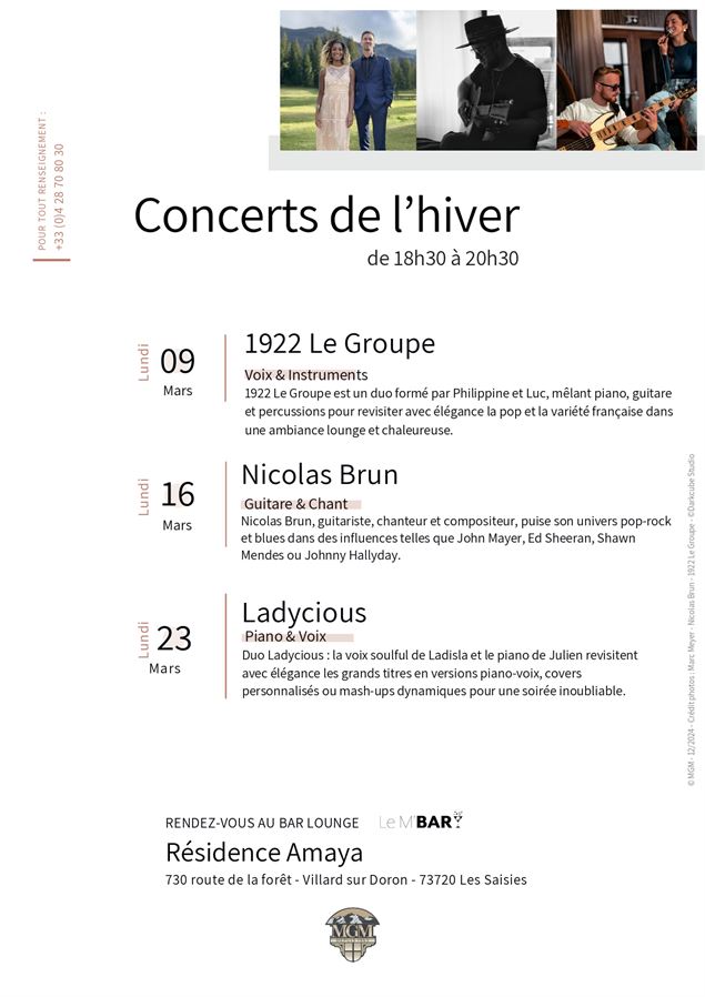 Soirées artistes Amaya_Les Saisies