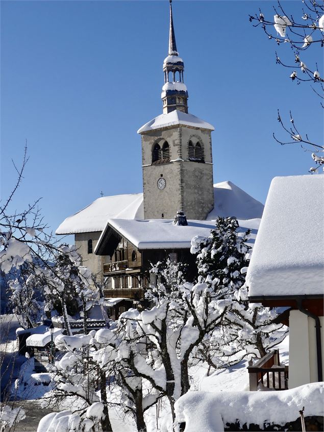 Eglise sous la neige - OT Flumet/St Nicolas