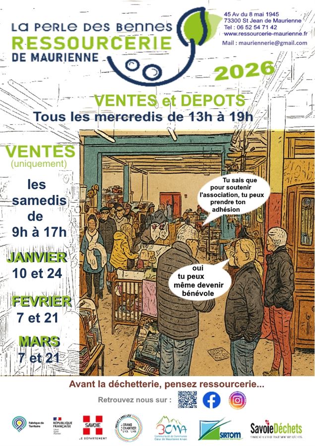 Affiche dates vente Ressourcerie - Patrick Soyer