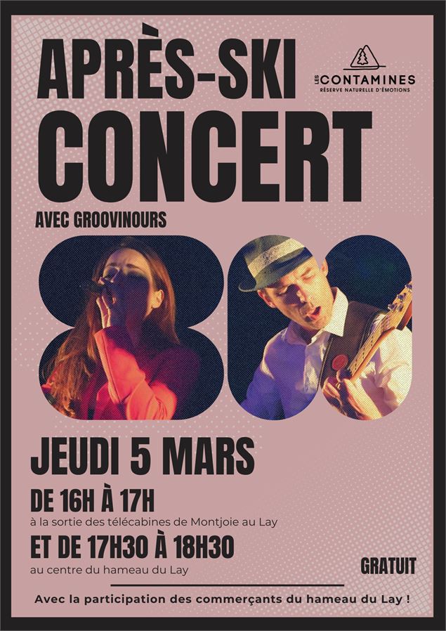 Concert après-ski au Lay : Groovinours_Les Contamines-Montjoie