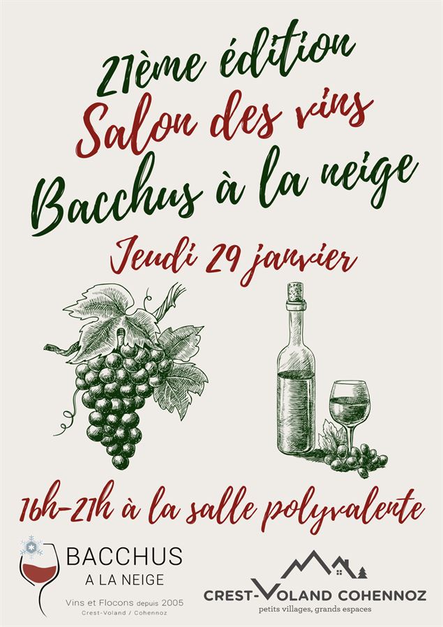 21ème Salon des Vins Bacchus à la Neige_Crest-Voland - OT CVC