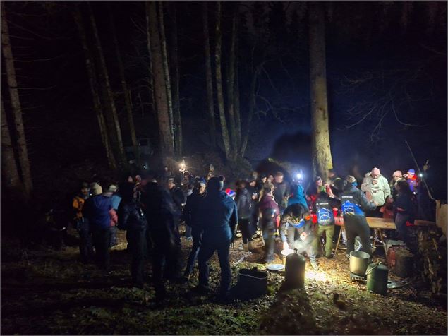 Randonnée raquettes sous les étoiles.