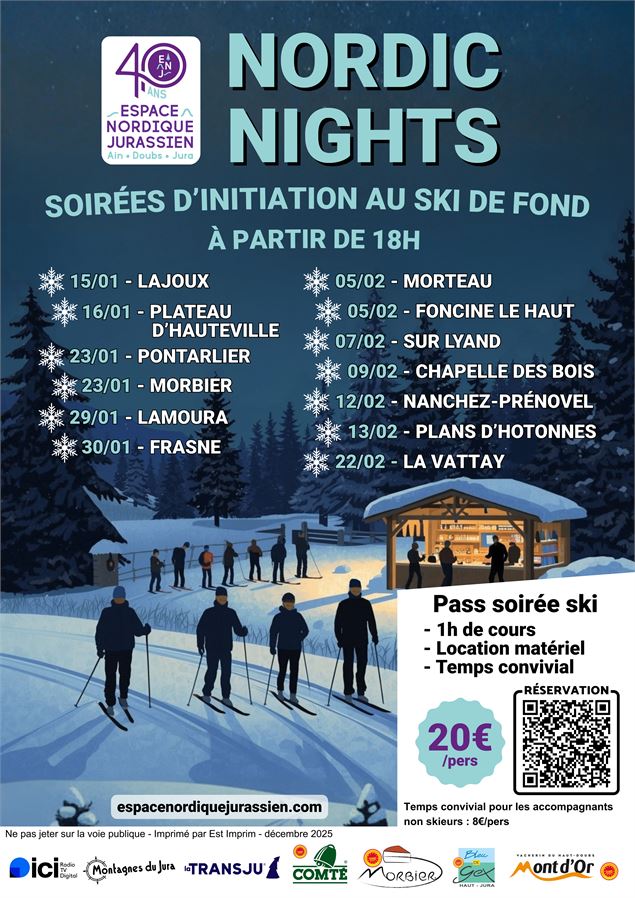 Nordic night aux Plans d'Hotonnes_Haut Valromey - ESF