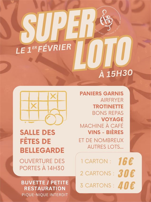 Super Loto de l'Ensemble Harmonique de Bellegarde - Image par Andry S de Pixabay