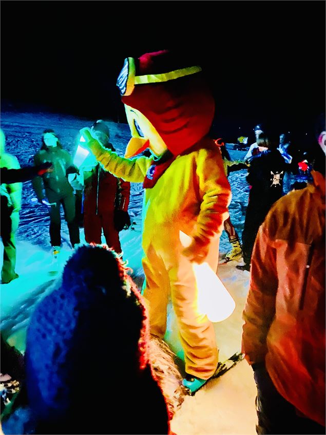 Piou-Piou à l'arrivée de la descente aux lampions - OTADL
