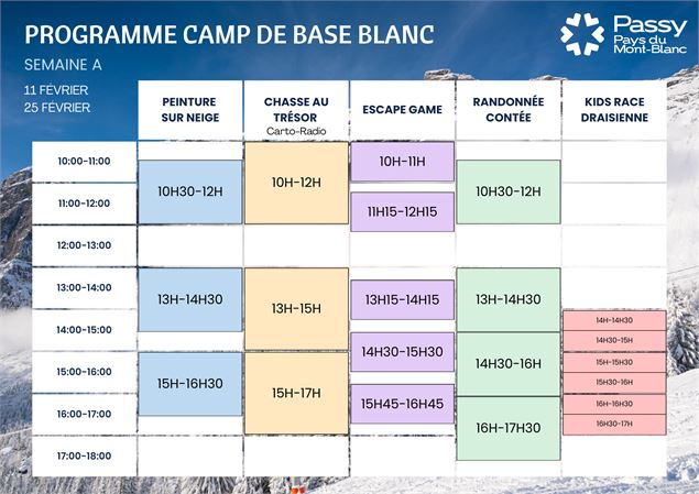 Camp de Base Blanc - Semaine A_Passy - Atelier Mélicope