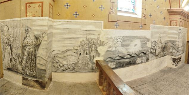 Les fresques intérieures de la chapelle Notre Dame des Neiges à Avrieux - Mairie Avrieux