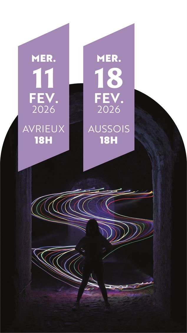 Affiche : une personne devant des courbes de lumières - Jean-Luc Viart