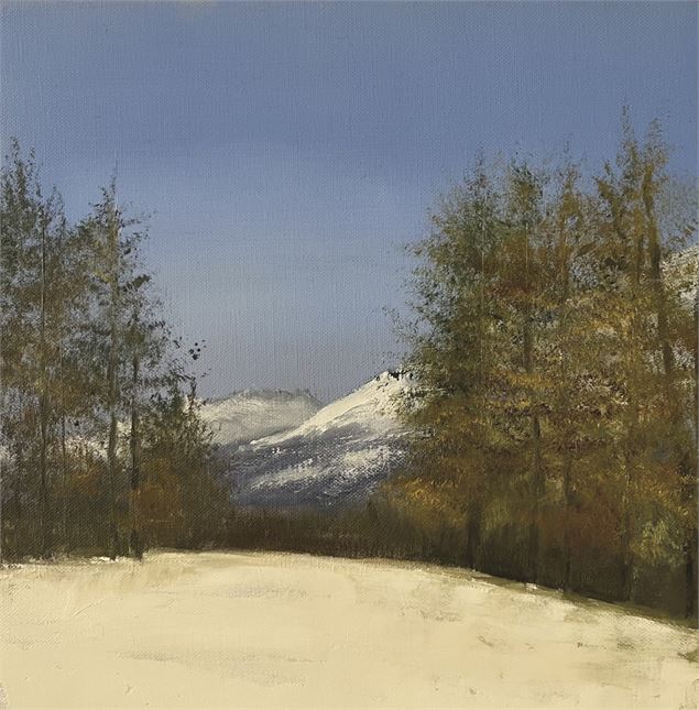 Paysage de Bonneval à la peinture à l'huite - Camille Vourc'h