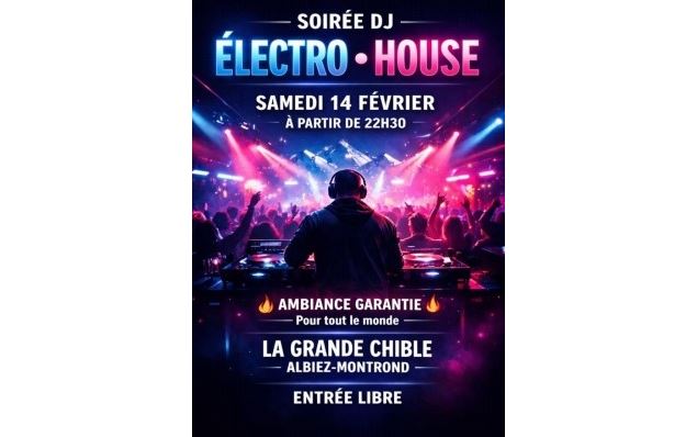 Soirée DJ Électro House - Pub La Grande Chible