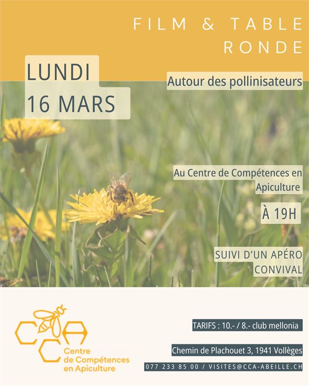 Film et table ronde autour de la pollinisation_Val de Bagnes - Espace la ruche Sembrancher