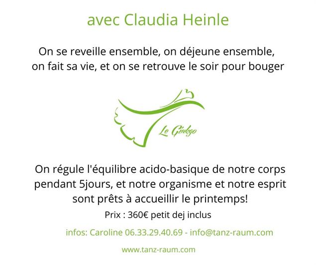 Move & detox avec Claudia Heinle_Belley - Gingko- Tanz-raum
