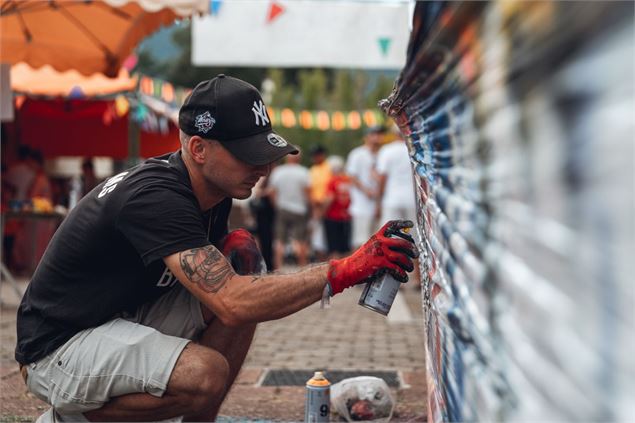 CelloGraff avec Kime Art - Val d4arly Street Art Festival - Kime Art