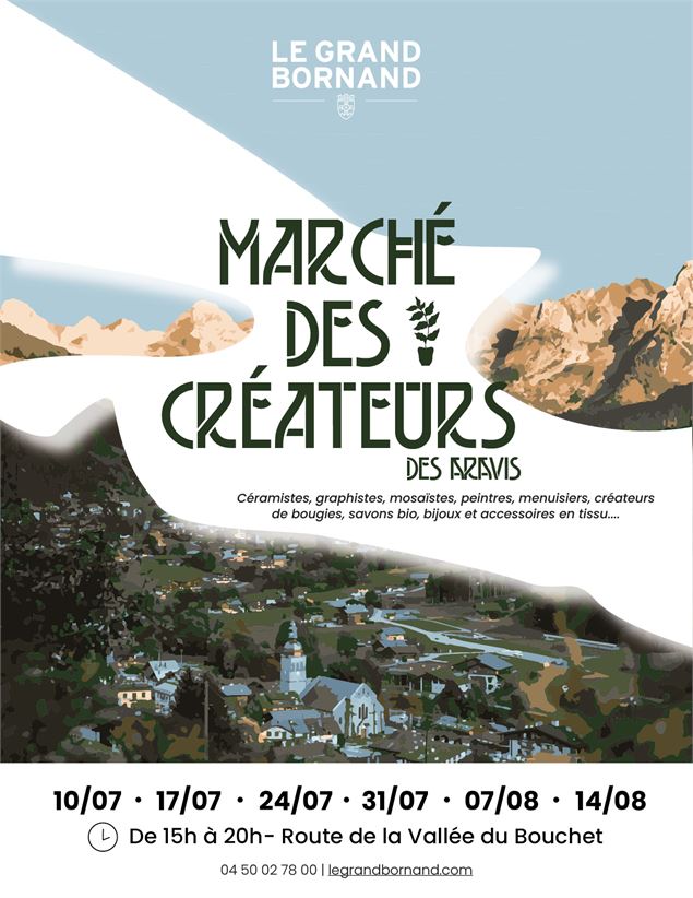 Affiche marché des créateurs - Le Grand-Bornand Tourisme