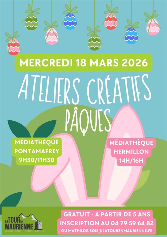 Affiche Pâques - Médiathèque Hermillon