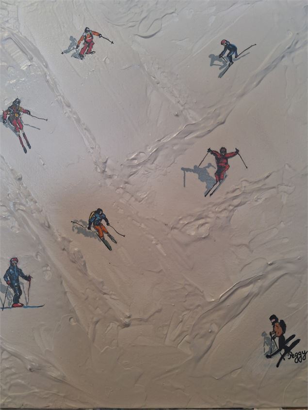 Skieurs - Peggy Leclaire