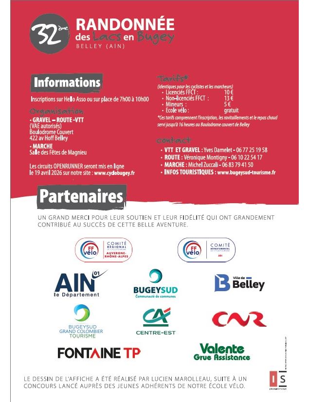 32e Randonnée des Lacs en Bugey_Belley - Cyclo Bugey