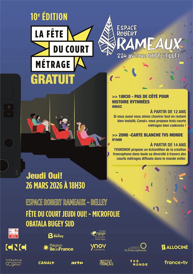 10ème Édition de la Fête du court métrage_Belley - Espace Rameaux