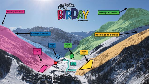 Les différents sites du Birday - Léo Taillefer