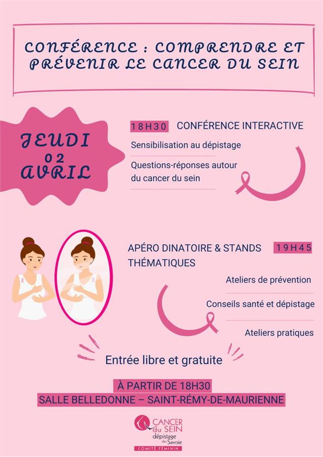 Conférence - Comprendre et prévenir le cancer du sein_Saint-Rémy-de-Maurienne - freepik