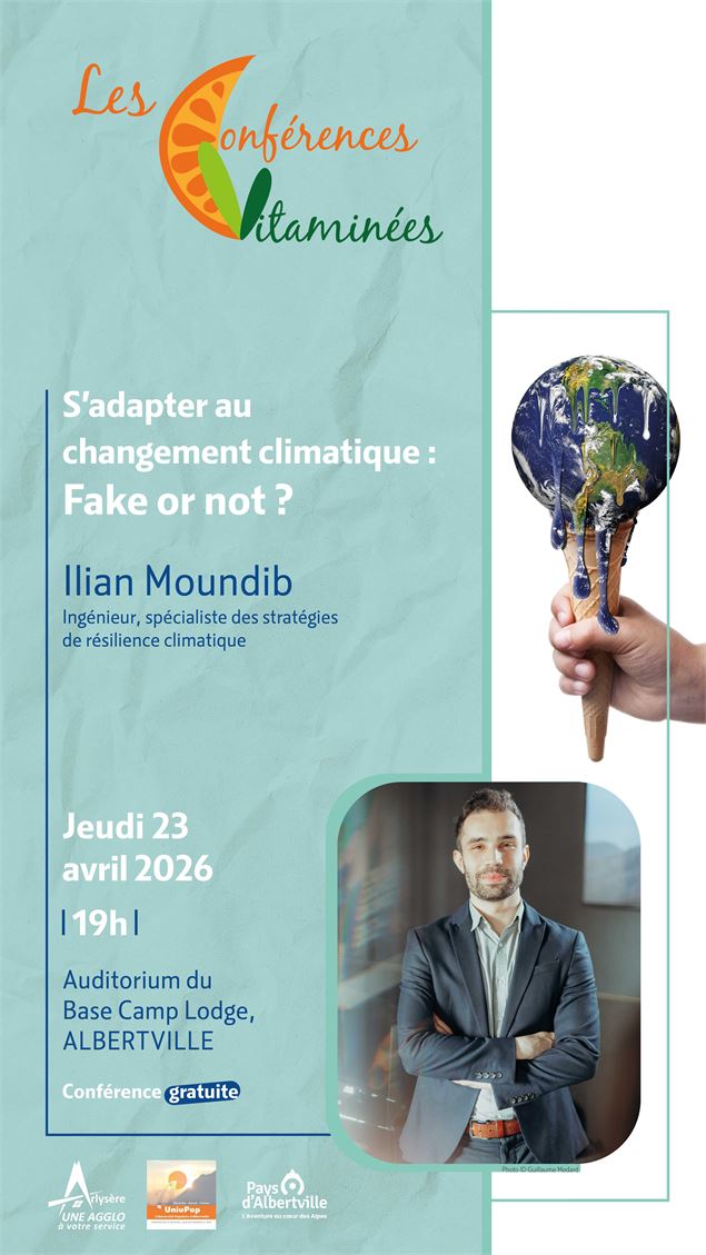 Cycle des conférences vitaminées : s'adapter au changement climatique_Albertville - Crédit photo © G