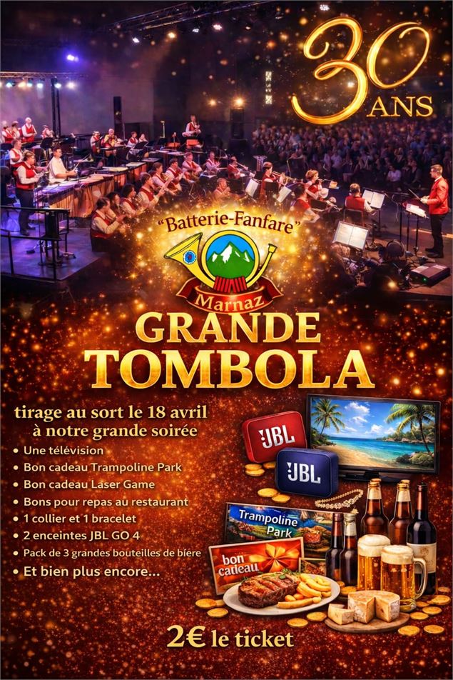 Affiche Tombola - Batterie-Fanfare de Marnaz