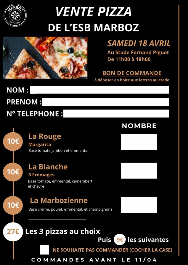 Bon Commande Pizza 2026 - neant