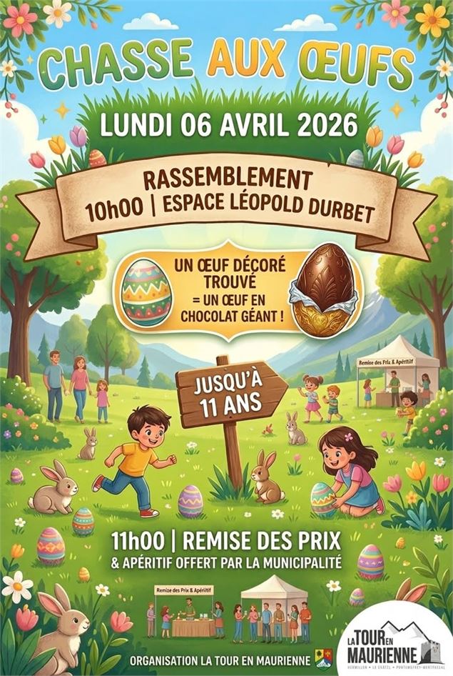 Affiche chasse aux oeufs - Freepik