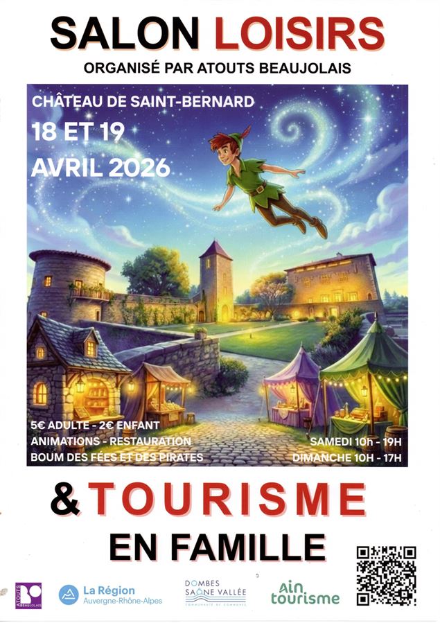 Affiche du salon loisirs et tourisme en famille en Beaujolais - Atouts Beaujolais