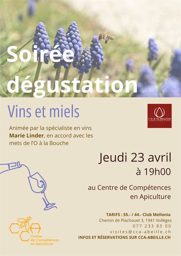 Soirée accord mets, miels et vins_Val de Bagnes