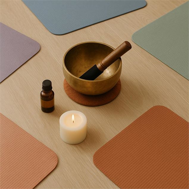 Mortier et flacon d'huile essentielle - L.Duquenne