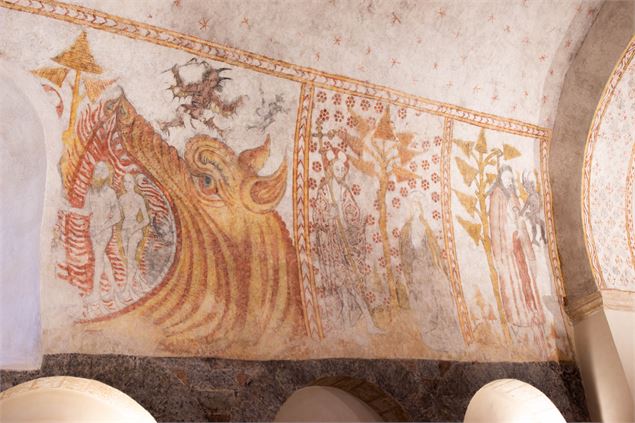 fresque de l'église de St Maurice de Gourdans - Marilou Perino