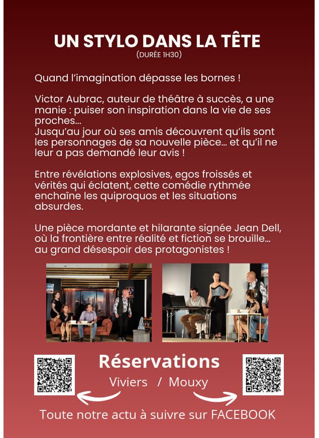 Un stylo dans la tete - © 2026 La compagnie de théâtre du Revard Certains droits réservés.