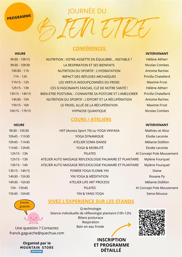 Programme journée du bien-être
