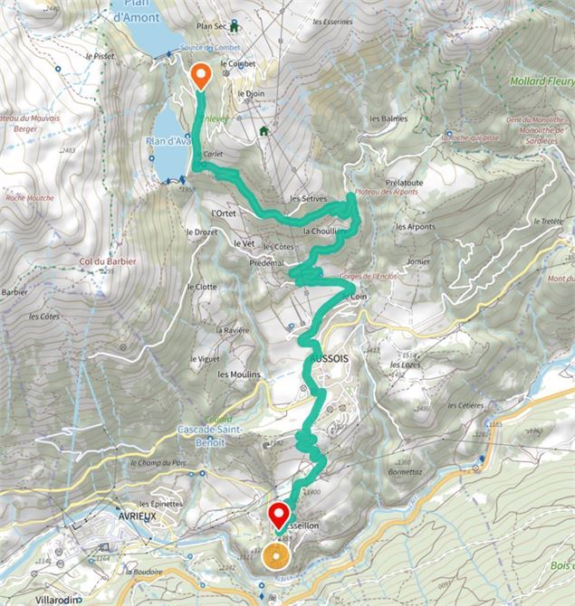 Carte du parcours - OTHMV