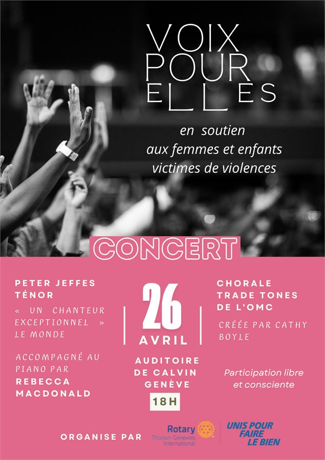 Concert solidaire en soutien aux femmes et enfants victimes de violences