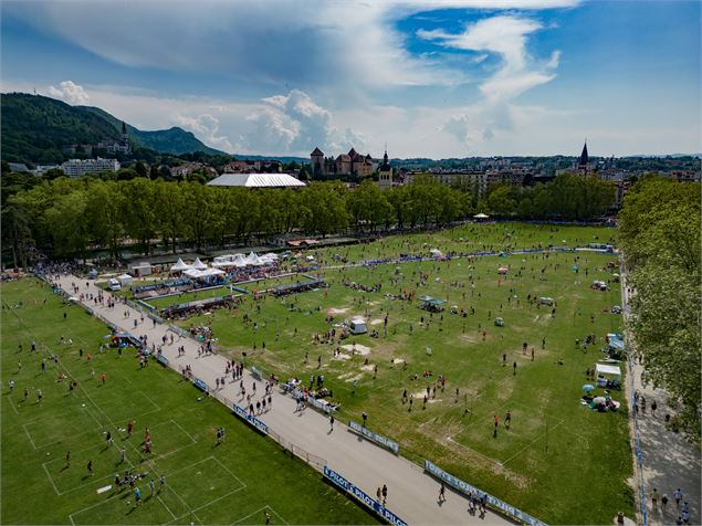 Vue aérienne du Pâquier à Annecy - Clément Leroy / TF3D - Ville d'Annecy