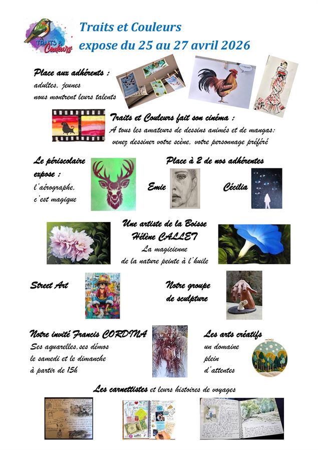 Exposition annuelle de Traits et couleurs_La Boisse