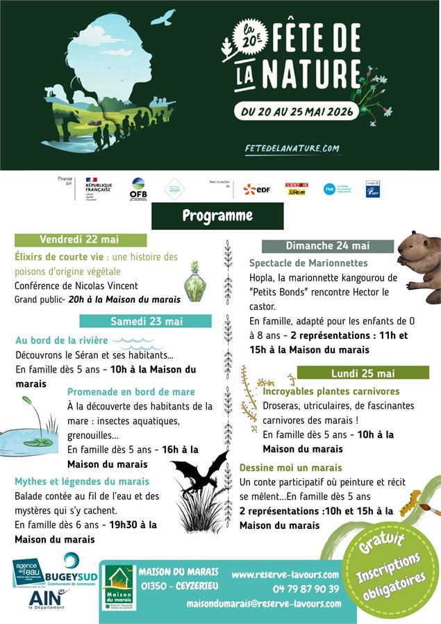 Fête de la nature au Marais de Lavours : Activité balade en bord de mare_Ceyzérieu - Maison du Marai