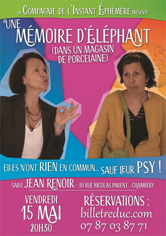 Théâtre : « Une mémoire d'éléphant », une comédie de Vincent Delboy_Chambéry - Compagnie L'instant é