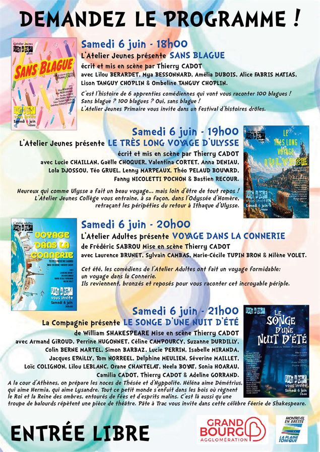 Programme - Cie Pâte à Trac