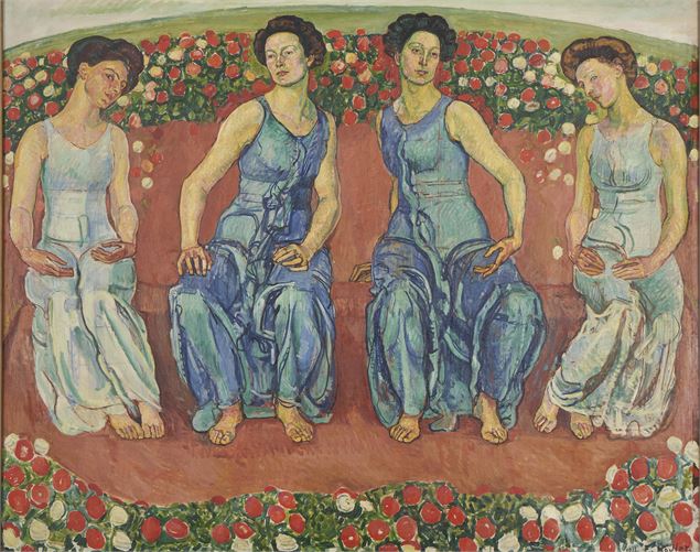 Ferdinand Hodler 1853-1918, Heures Saintes, 1911 (CR 1486). Huile sur toile, 187 x 230 cm. - Collect