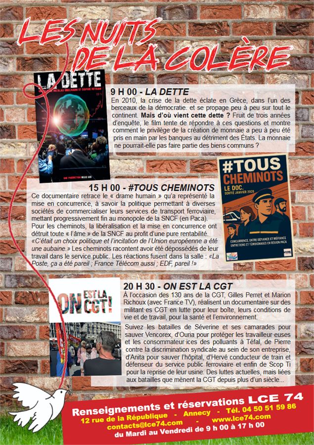 Festival du film social Les nuits de la Colère_Annecy - LCE74 Annecy