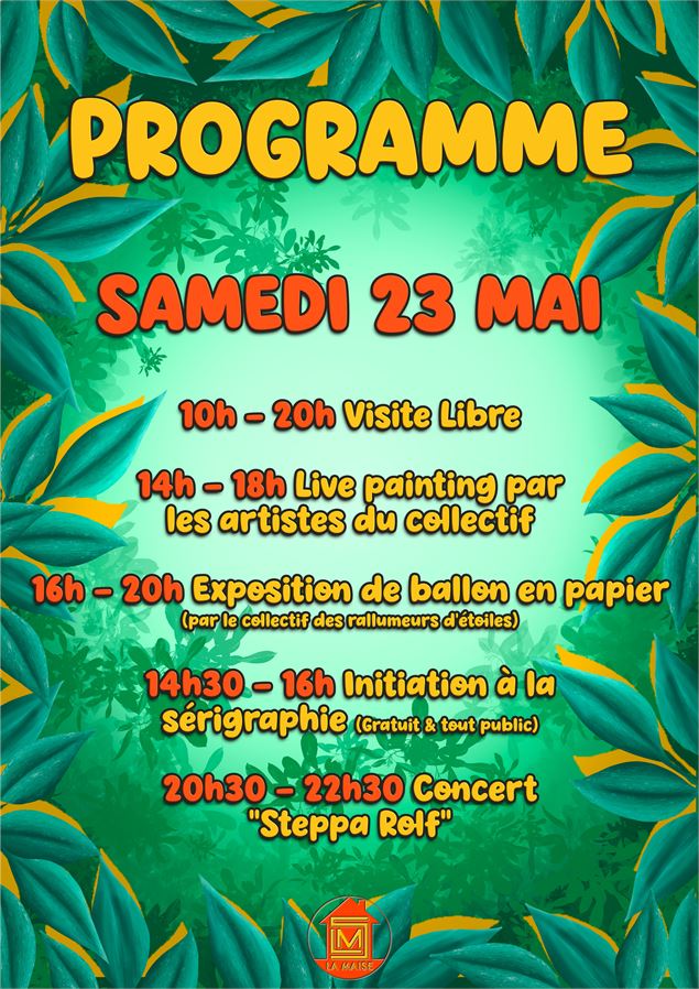 Programme samedi - La Maise