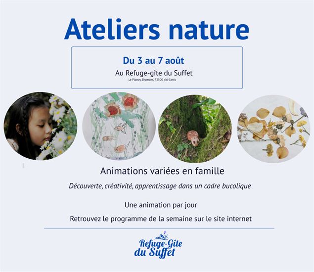 Affiche des ateliers nature - C.Vigouroux