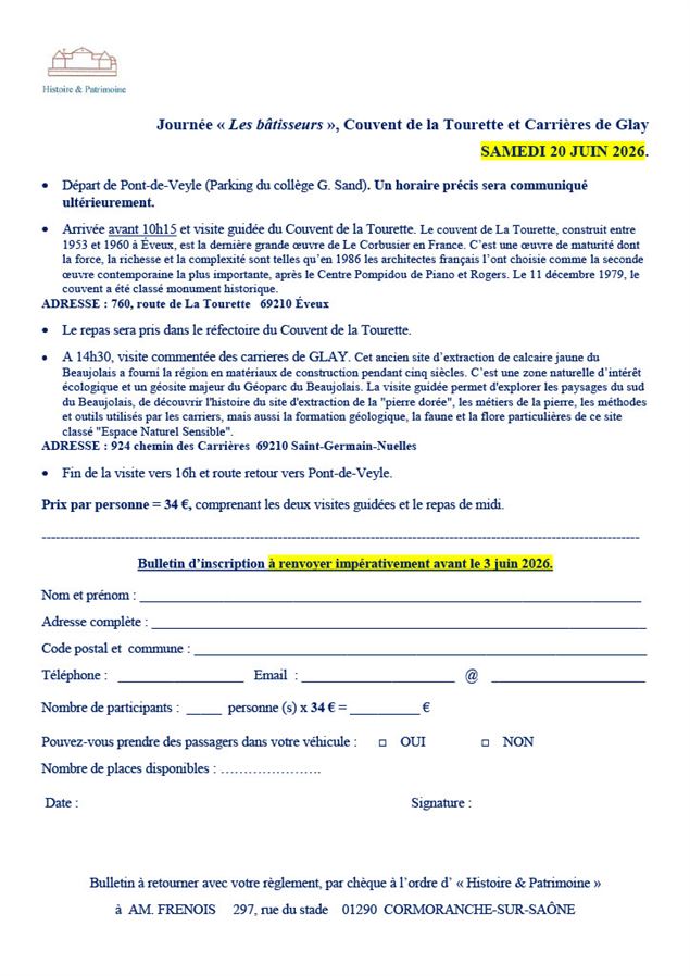 bulletin inscription - AM. Frenois