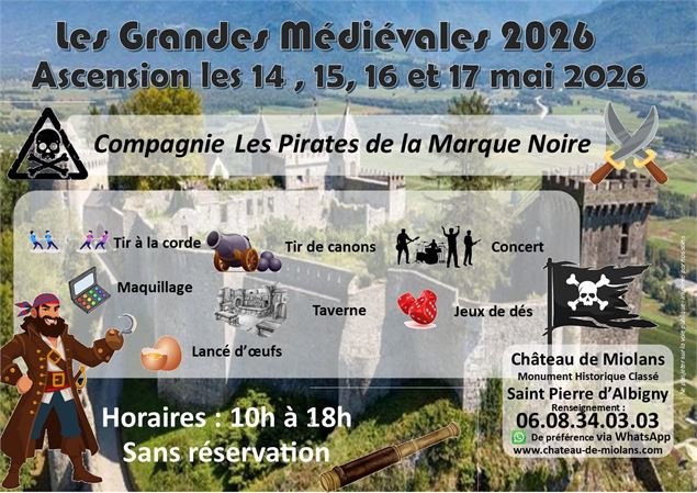 Animations pirates au château de Miolans !_Saint-Pierre-d'Albigny - Miolans