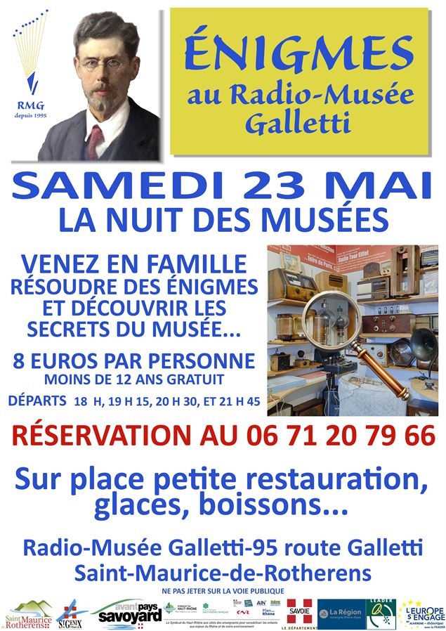 Affiche énigmes au Radio-Musée Galletti - un-perfekt