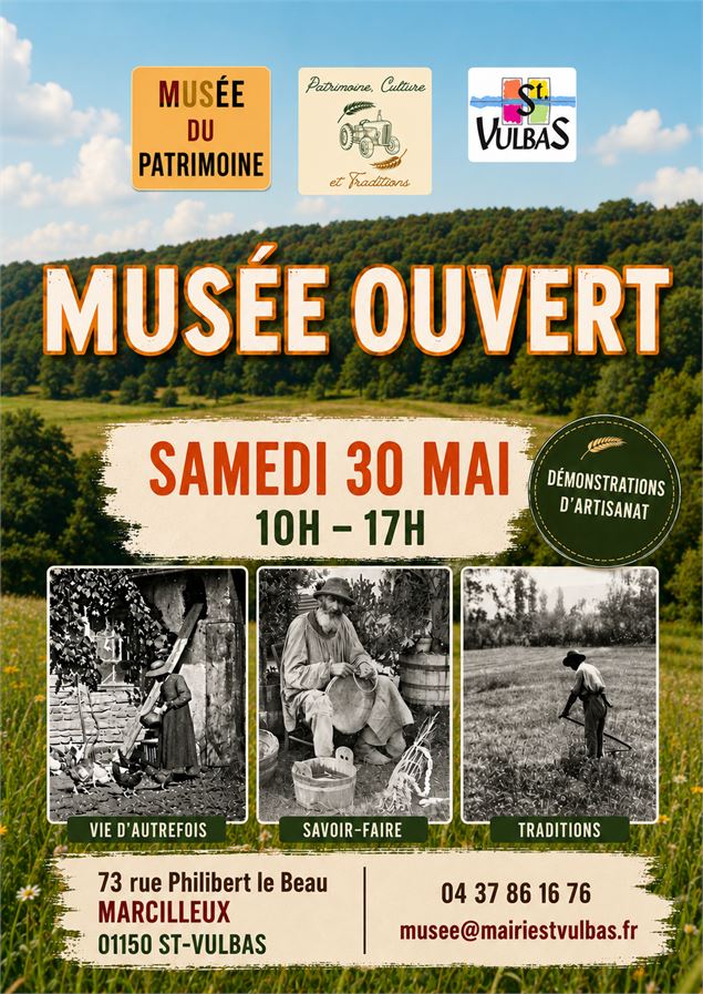 affiche promotionnelle - Musée du patrimoine de Saint-Vulbas - Maryline James